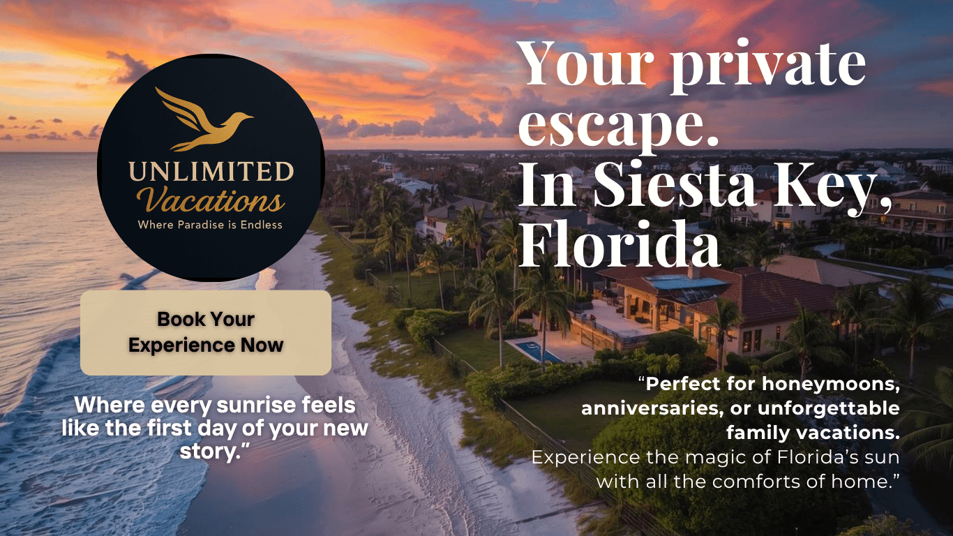 Captura de la landing page de Stay Siesta Key